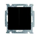 Выключатель 2кл с подсветкой 2006/5 UCGL-95 (шато-черный) Basic 55 ABB