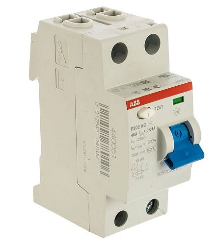 Устройство защитного отключения 2п 40А 30мА тип AC F202 AC-40/0.03 ABB ФЛ