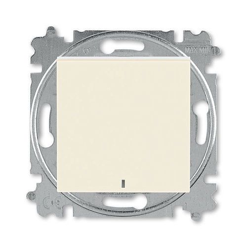 Выключатель 1кл с подсветкой (слоновая кость/белый) Levit ABB