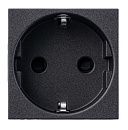 Розетка SCHUKO 2-модульная с защитными шторками N2288 AN (антрацит) Zenit ABB Розетка SCHUKO 2-модульная с защитными шторками N2288 AN (антрацит) Zenit ABB