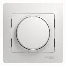 Светорегулятор (диммер) поворотно-нажимной LED RC 630Вт/ВА в сборе (белый) GLOSSA SE