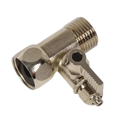 Кран проходной 1/2" ВН x 1/2" НР x 1/4" КБП-14-12 АКВАБРАЙТ