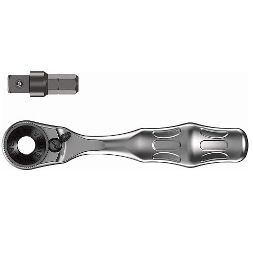 073230 Трещотка с насадкой с приводом 1/4 2 предм.Zyklop Mini 8001 A WERA NEW!