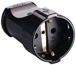 Штепсельное гнездо с з/к 16А 220В IP20 (черный) MAKEL