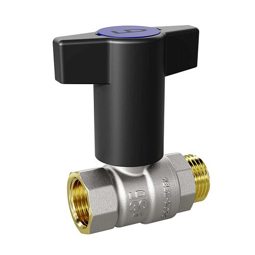 Кран шаровой  1/2 ВР/НР  Т-РУКОЯТКА LD Pride 47.15.В-Н.ТР  Ду 15 Ру 40 (Red + Blue) 109-2306