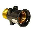 Переходник патрон с Е27 на розетку 4А 220В IP20 V03-PA-LH-PL (черный) Volsten