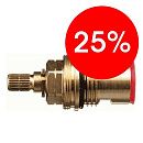 Кран-букса керамика 1/2" 7.5*15 шлицов под крест (поворот 180град.) MELODIA MKP06612N (арт. 03)