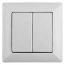 Выключатель 2кл 10А (белый) Intro Solo ЭРА (4-104-01)