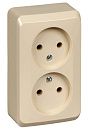 Розетка ОУ 2-я без заземления (кремовый) ЭТЮД SE