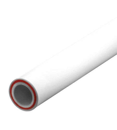 Труба  PP-R PN20 Дн-20х2.8 мм L=2м SDR 7.4 арм.стекловолокном ХВС. ГВС. отопление Белая РОСТерм Aqua