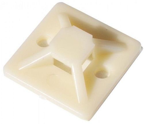 Площадка для крепления стяжки 25х25мм самоклеющаяся (белая) REXANT 100шт