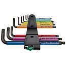 Набор Г-образных ключей с шаровидным рабочим концом 9 предм. 1.5/2/2.5/3/4/5/6/8/10 мм WERA NEW!