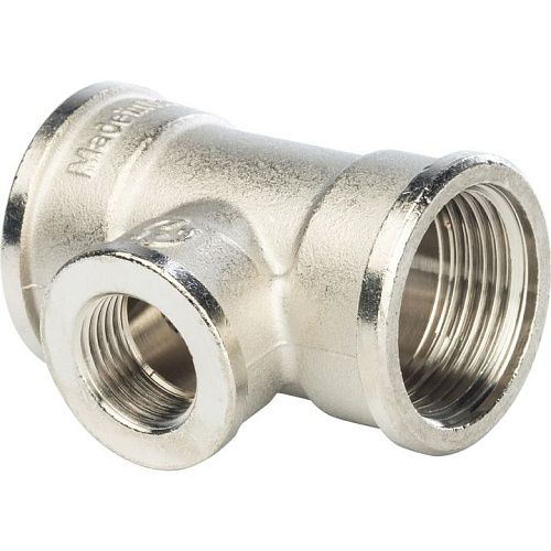 Тройник никелированный переходной ВВ 1х1/2" STOUT