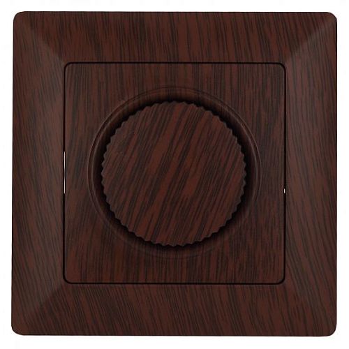 Светорегулятор поворотный 600Вт 230В (венге) Intro Solo ЭРА (4-401-10)