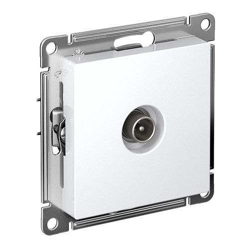 Розетка TV антенна коннектор (белый) ATLASDESIGN SE