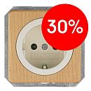 Розетка 2P+E (бук) DELTA NATURE Siemens (5UB1663) УЦЕНКА Розетка 2P+E (бук) DELTA NATURE Siemens (5UB1663) УЦЕНКА