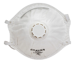 Полумаска коническая фильтрующая с клапаном KV-99 кл. защ. FFP3 STAYER (11110-3)
