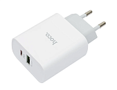 Зарядное устройство сетевое TYPE-C + USB-A 20Вт C80A Hoco Зарядное устройство сетевое TYPE-C + USB-A 20Вт C80A Hoco