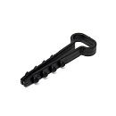 Дюбель-хомут ДХП 10-5 (черный) для плоского провода (100шт.) (Fortisflex)