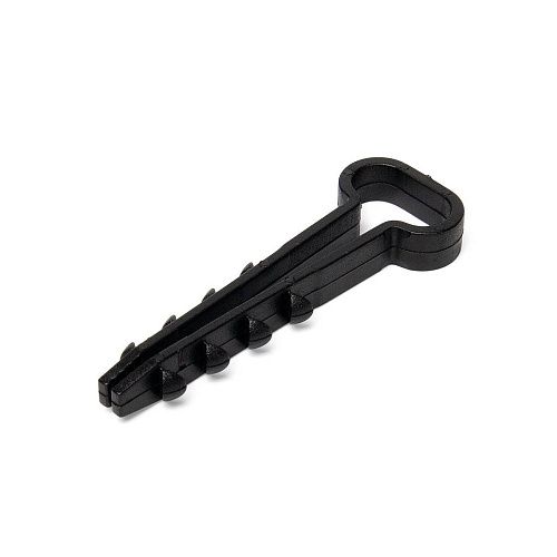 Дюбель-хомут ДХП 10-5 (черный) для плоского провода (100шт.) (Fortisflex)