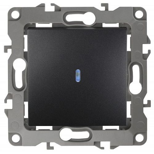 Выключатель 1кл с подсветкой 10АХ (антрацит) Эра12 ЭРА (12-1102-05)