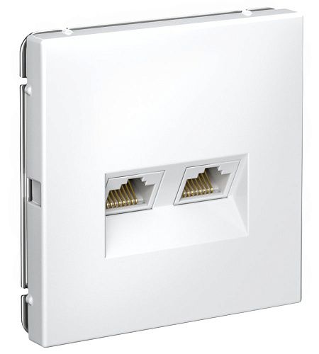 Розетка 2-я компьютерная RJ45+RJ45. кат. 6А (белый) ARTGALLERY SE