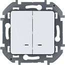 Выключатель 2кл с подсветкой (белый) INSPIRIA Legrand/Daccord (673630)