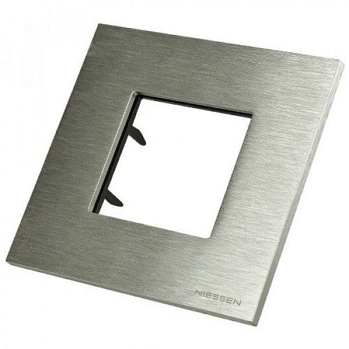 Рамка 1 пост 2-модульная N2271 OX (натуральная сталь) Zenit ABB