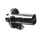 Кран угловой 1/2х1/2 для сантехнических приборов ручка квадратная Chrome TERMA 33633