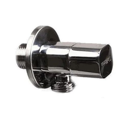 Кран угловой 1/2х1/2 для сантехнических приборов ручка квадратная Chrome TERMA 33633