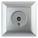 Розетка TV одиночная (алюминий) Intro Solo ЭРА (4-301-03)