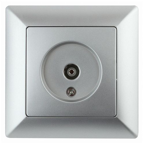 Розетка TV одиночная (алюминий) Intro Solo ЭРА (4-301-03)