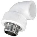 Угольник PP-R комбинированный НР 20-1/2" (белый) РосТурПласт