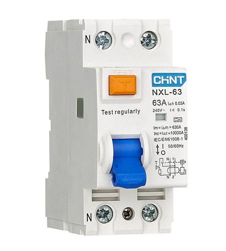 Устройство защитного отключения 2п 40А 30мА тип A AX NXL-63 6кА (R) CHINT (399945)