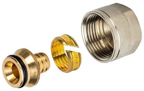 Фитинг компрессионный для труб PEX 16х2.2x1/2 STOUT