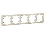 Рамка 5 постов горизонтальная (крем) Mimoza MAKEL