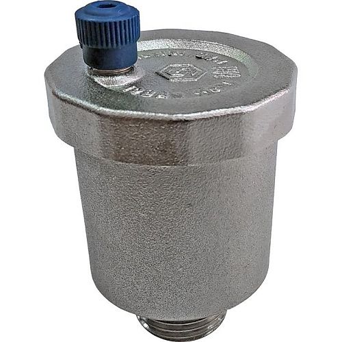 Воздухоотводчик 1/2 STOUT автоматический прямое подключение никель упл. кольцо - NBR