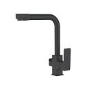 Смеситель для кухни картридж 35мм с выходом для питьевой воды черный LEDEME L4080B-3 (Гарантия 5 лет)