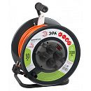 Удлинитель на металлической катушке RMx-4es-3x1.5-50m-IP44 4 гнезда 50м ПВС 3х1.5 с/з ЭРА