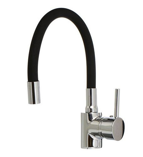 Смеситель кухня Ex-Promt Kitchen картридж д.40мм гибкий излив black Ex125.4-11 лат. (без подводки)