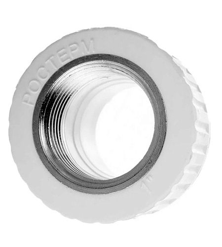 Муфта PP-R комбинированная ВР РОСТерм профи 32-1" белая