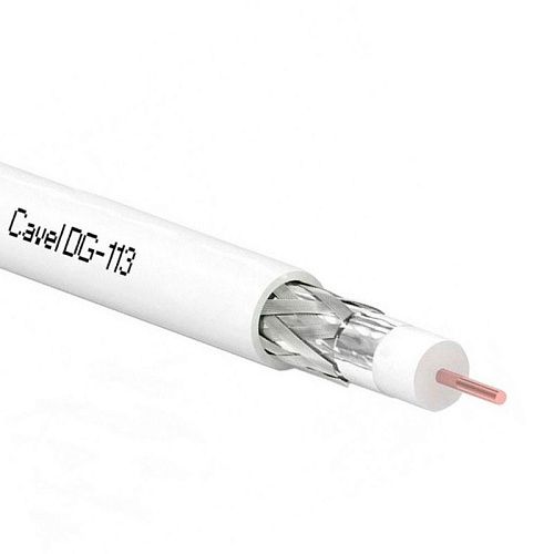 Кабель коаксиальный телевизионный DG 113(VI) 75Ом (белый) CAVEL (Италия)