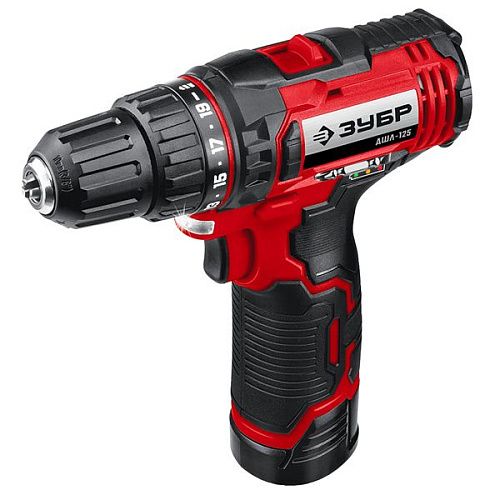 Аккумуляторная дрель-шуруповёрт 12В 2 аккумулятора 2.0Ач кейс МАСТЕР ЗУБР (ДШЛ-125-22)