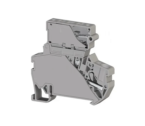 KLEMSAN Клеммник пруж.быстр. (Push in) с держ.предохр.(5х20). 4 мм.кв.. (серый); PYK 4S(5x20)(15/уп)