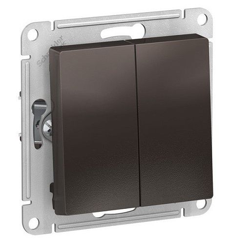 Переключатель 2кл сх.6 10АХ (мокко) ATLASDESIGN SE