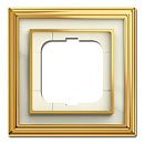 Рамка 1 пост 1721-838-500 (латунь/белое стекло) Династия ABB