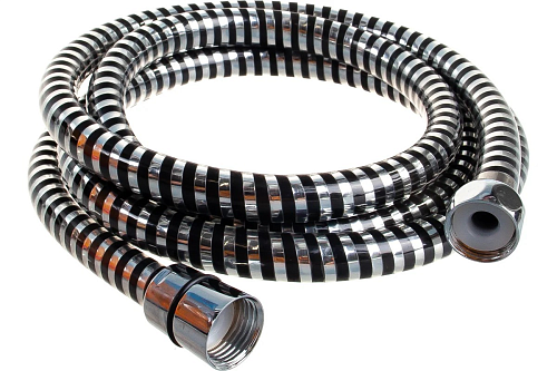 Шланг для душа 175см 1/2"х1/2"конус имп/имп ПВХ SBLACK SILVER MELODIA MKP20386BL_sb