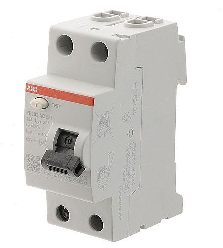 Устройство защитного отключения 2п 25А 300мА тип AC FH202 AC-25/0.3 ABB 2CSF202003R3250