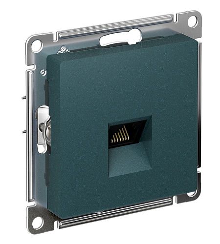Розетка 1-я компьютерная RJ45 кат. 5Е (изумруд) ATLASDESIGN SE