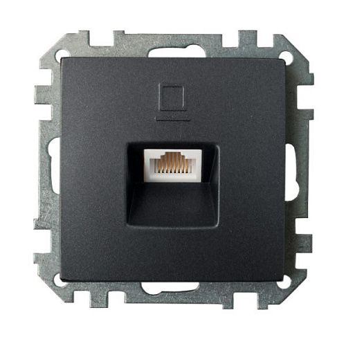 Розетка СУ PC RJ45 + TF RJ11 (графит) СТИЛЬ BYLECTRICA